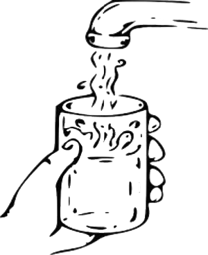 Clip Art - Tap filling glass of water